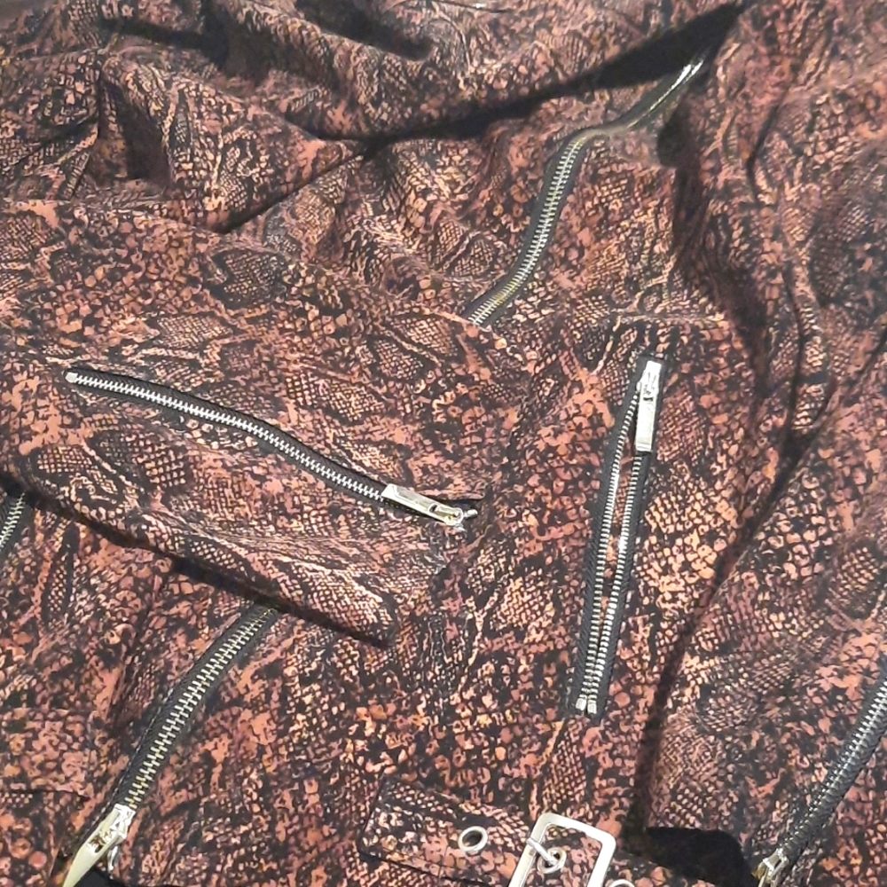 Python Print Moto Jacket  (NWNT) - Picture 10 of 15